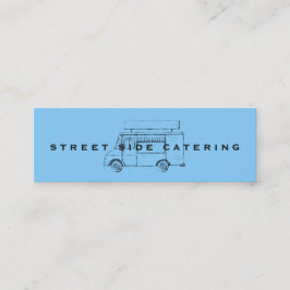 Food Truck Sky Blue Mini Business Cards Visitenkarte