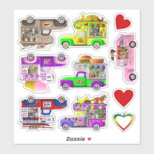 Food Trucks Aufkleber Set