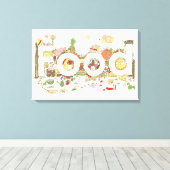 Food Word Art Slogan Funny Feinschmecker Typografy Leinwanddruck (Insitu (Holzboden))
