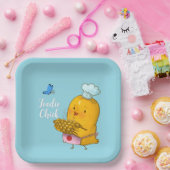 Foodie Chick Paper Plate   Pappteller (Party)