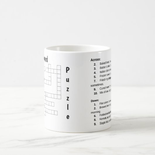 Foodie Crossword Puzzle | Interactive Brain Teaser Kaffeetasse (Mittel)