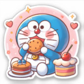 Foodie Doraemon Aufkleber (Vorderseite)