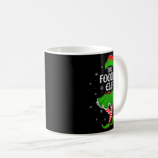 Foodie Elf Christmas Family Girls Women Elf Squad Kaffeetasse (VorderseiteRechts)