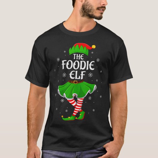Foodie Elf Christmas Family Girls Women Elf Squad T-Shirt (Vorderseite)