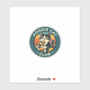 Foodie-Katze Süße Kitty Gestaltung - Foodie-Katzen Aufkleber