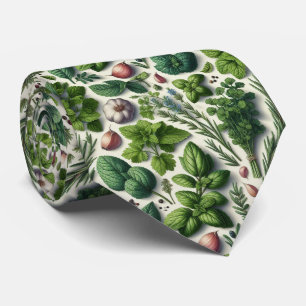 Foodie-Küchen-Schlips Frische Gartenkräuter Krawatte