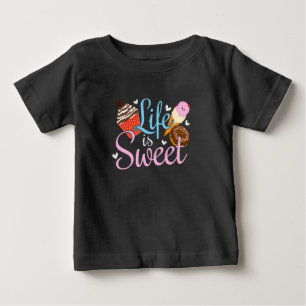 Foodie Leben ist süßes Backzitat - Cupcake Kunst Baby T-shirt