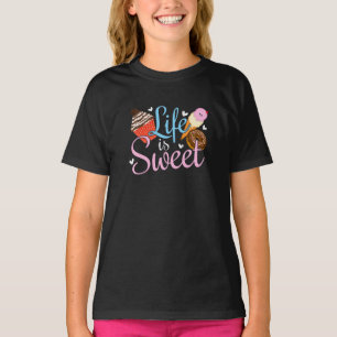 Foodie Life is Sweet Backen Zitat - Cupcake Kunst T-Shirt