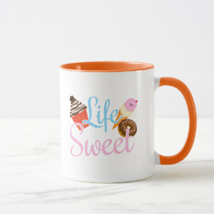 Foodie Life is Sweet Backen Zitat - Cupcake Kunst Tasse