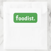 Foodist. Rechteckiger Aufkleber (Tasche)