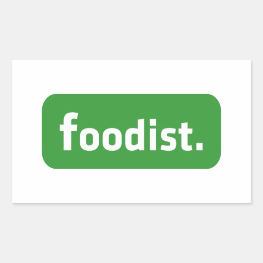 Foodist. Rechteckiger Aufkleber (Vorderseite)
