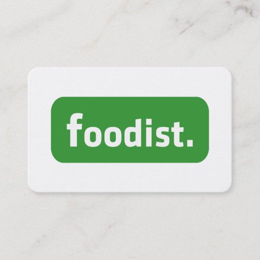 Foodist. Visitenkarte (Vorderseite)