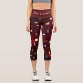 Foods Delight Cranberry Lights Capri Leggings (Vorderseite)