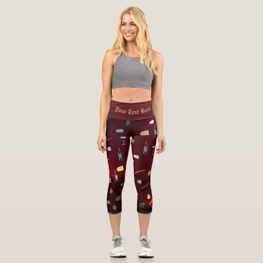 Foods Delight Cranberry Lights Capri Leggings (Vorderseite)