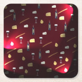 Foods Delight Cranberry Lights Rechteckiger Pappuntersetzer (Vorderseite)