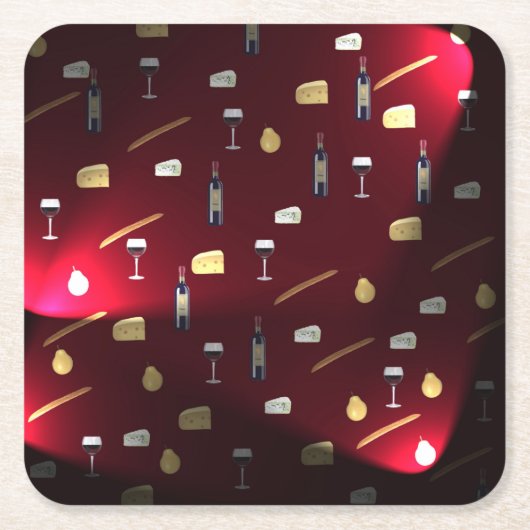 Foods Delight Cranberry Lights Rechteckiger Pappuntersetzer (Vorderseite)