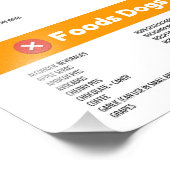 Foods Hunde können und können nicht poster (Ecke)