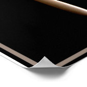 Foods on Forks (Black) Foto Print Poster (Ecke)