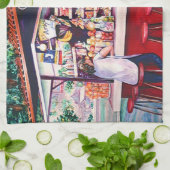 Foodstand, Mexiko Geschirrtuch (Gefaltet)