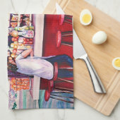 Foodstand, Mexiko Geschirrtuch (Viertel Falte)