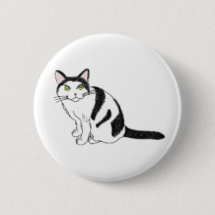 FooFooCat: Freche Frisky flaumige Miezekatze Button