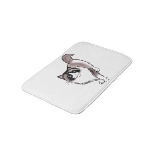 FooFooCat: Freches Ragdoll Badematte (Schrägansicht)