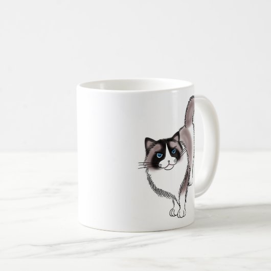 FooFooCat: Freches Ragdoll Kaffeetasse (VorderseiteRechts)