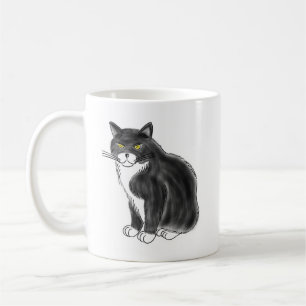 FooFooCat: Riesige flaumige Smokings-Katze Kaffeetasse