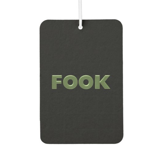 Fook green black car air fresh autolufterfrischer (Vorderseite)