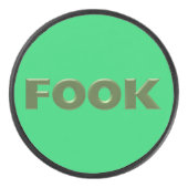 Fook green hockey puck (Vorderseite)