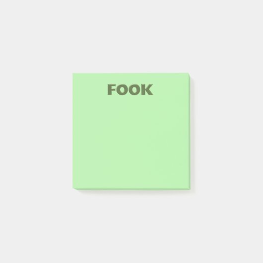 Fook green note Pads Post-it Klebezettel (Vorderseite)