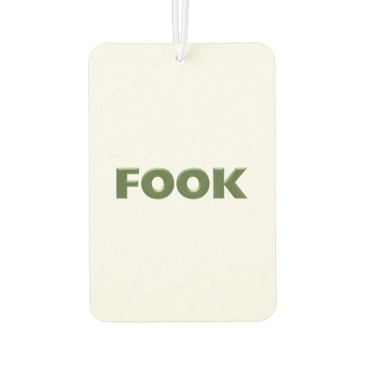 Fook Green White Car Lufterfrischer (Rückseite)