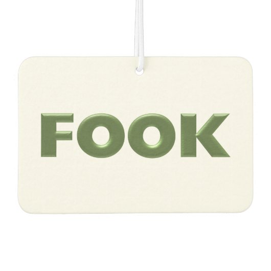 Fook Green White Car Lufterfrischer (Vorderseite)