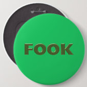 Fook grüner kolossaler Knopf Button (Vorne & Hinten)