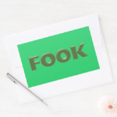 Fook grüner Rechteck großer Aufkleber 4 (Umschlag)