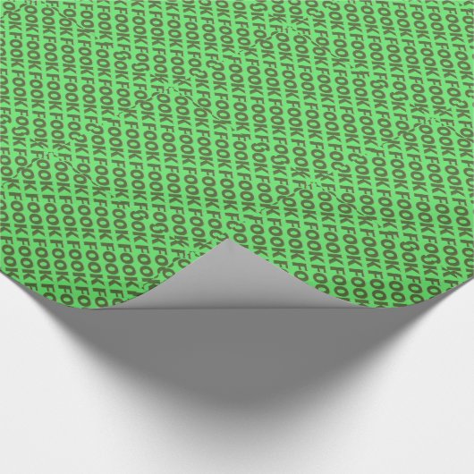 Fook grünes glänzendes Verpackungspapier Geschenkpapier (Ecke)