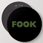 Fook schwarzer kolossaler Knopf Button (Vorne & Hinten)