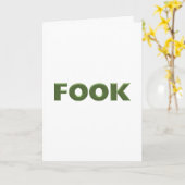 Fook White Grußkarte Karte (Gelbe Blume)