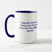 FOOL ME ONCE von Jeff Willis Art Tasse (Links)
