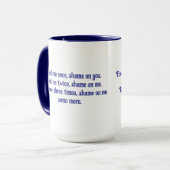 FOOL ME ONCE von Jeff Willis Art Tasse (Vorderseite Links)