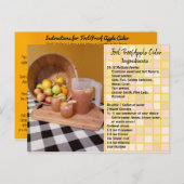 Fool Proof Apple Cider Recipe Karte (Vorne/Hinten)