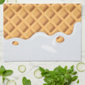 Fool the eye Tropfen Vanilla Ice Cream Cone Geschirrtuch (Gefaltet)