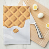 Fool the eye Tropfen Vanilla Ice Cream Cone Geschirrtuch (Viertel Falte)