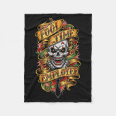 Fool Time Employee Funny Office Humor Fleecedecke (Vorderseite)