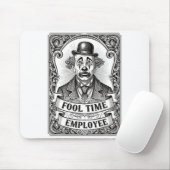 Fool Time Employee Funny Office Humor Mousepad (Mit Mouse)