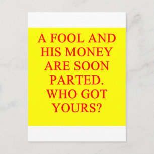 FOOL und sein Geld Postkarte