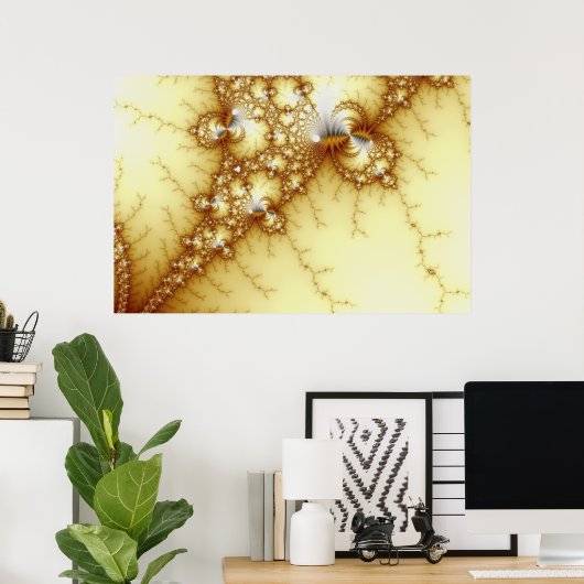 Fools Gold - Fraktal Art Poster (Heimbüro)