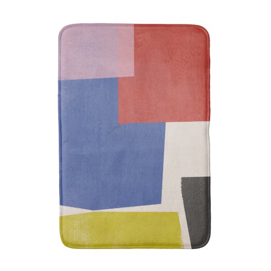 Foolscap - Moderne Farbblöcke Badematte (Vorderseite Vertikal)