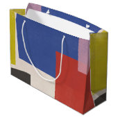 Foolscap - Moderne Farbblöcke Große Geschenktüte (Rückseite Schrägansicht)