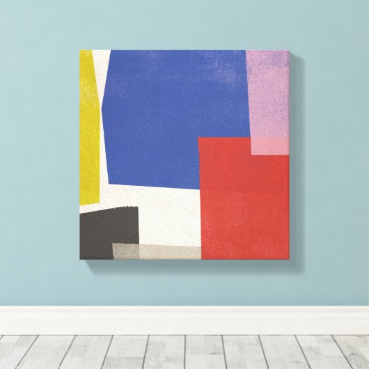 Foolscap - Moderne Farbblöcke Leinwanddruck (Insitu (Holzboden))